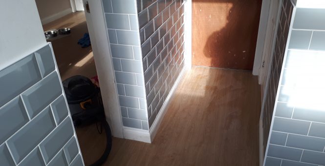 Tiling Utility Room with Subway Tiles